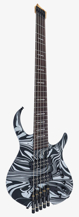Sire Marcus Miller M6 5-String Headless Electric Bass, Black Swirl