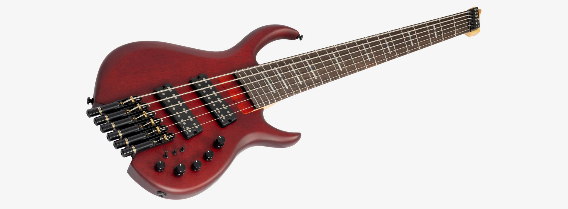 Sire Marcus Miller M6 6-String Headless Electric Bass, Mahogany Satin