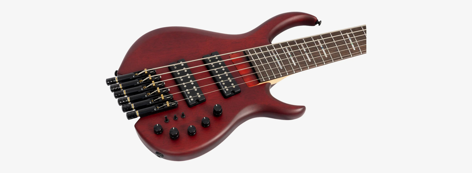 Sire Marcus Miller M6 6-String Headless Electric Bass, Mahogany Satin
