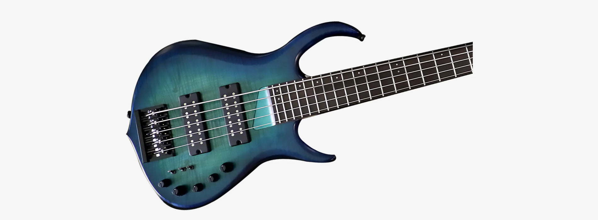 Sire Marcus Miller M7 5-String Fretless Alder 2nd Gen Electric Bass, Transparent Blue