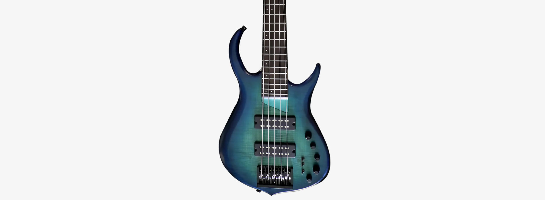 Sire Marcus Miller M7 5-String Fretless Alder 2nd Gen Electric Bass, Transparent Blue