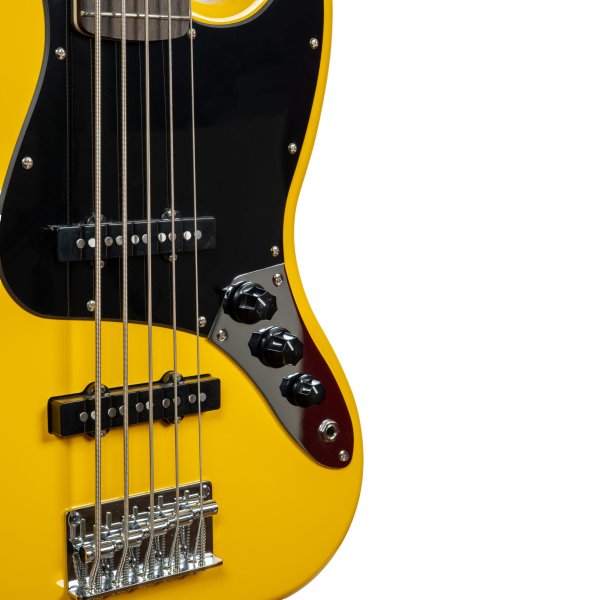 Markbass Yellow JB 5-String Electric Bass With Gigbag, Yellow