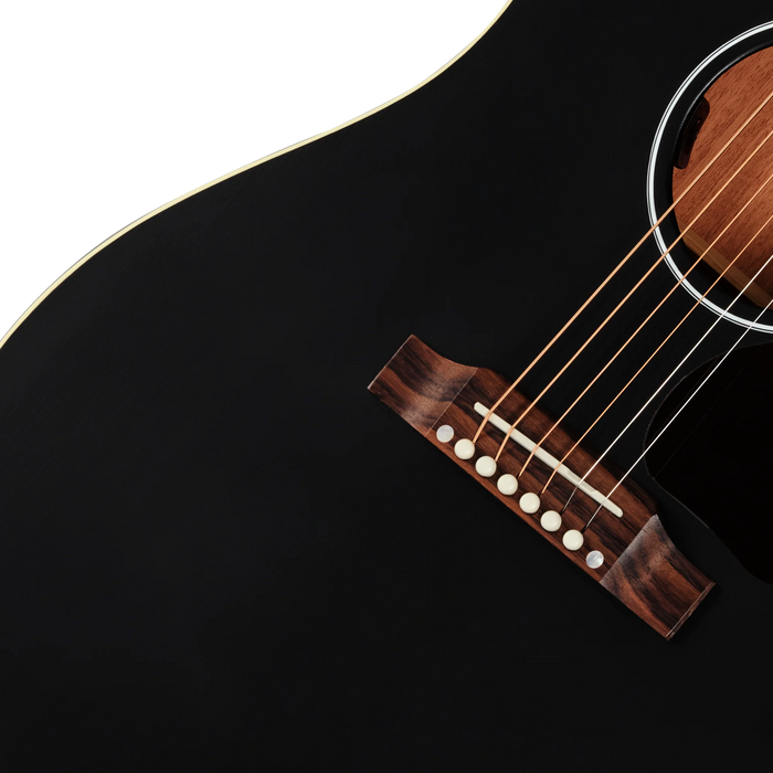 Gibson J-45 Special Left-Handed Acoustic/Electric Guitar w/Softshell Case, Satin Ebony