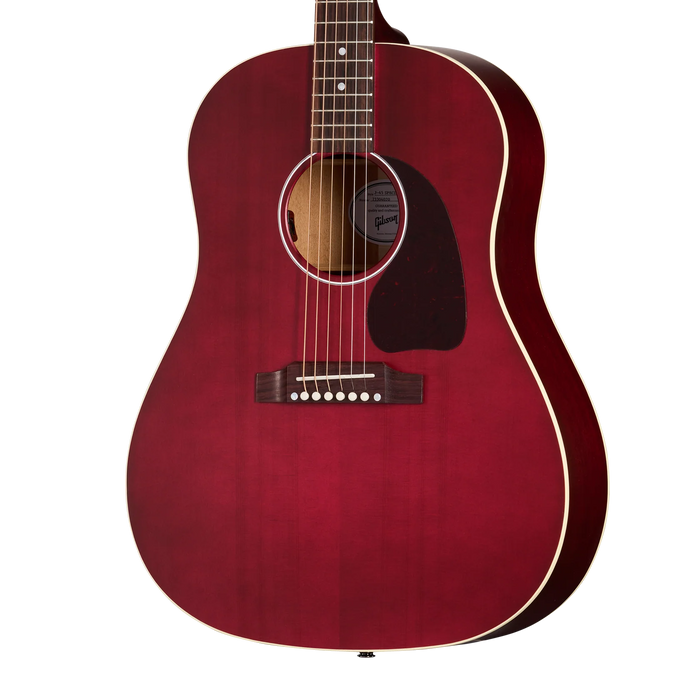 Gibson J-45 Special Acoustic/Electric Guitar w/Softshell Case, Satin Wine Red