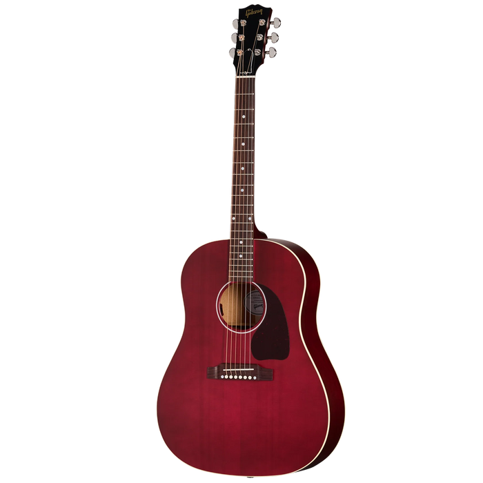 Gibson J-45 Special Acoustic/Electric Guitar w/Softshell Case, Satin Wine Red