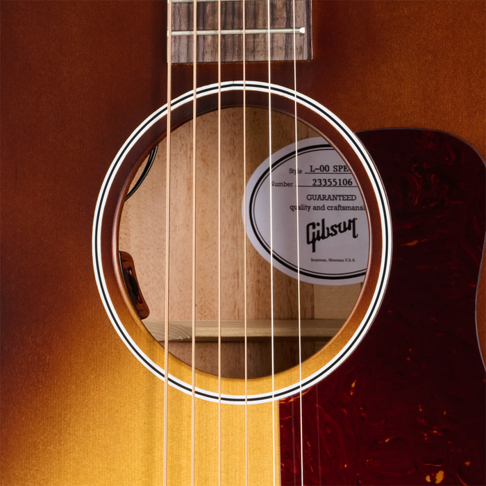 Gibson L-00 Special Left-Handed Acoustic/Electric Guitar w/Softshell Case, Satin Honey Burst