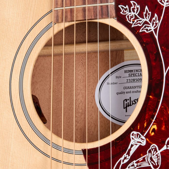 Gibson Hummingbird Special Left-Handed Acoustic/Electric Guitar w/Softshell Case, Satin Natural