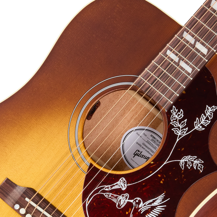 Gibson Hummingbird Special Acoustic/Electric Guitar w/Softshell Case, Satin Honey Burst