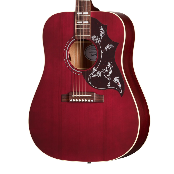 Gibson Hummingbird Special Acoustic/Electric Guitar w/Softshell Case, Satin Wine Red