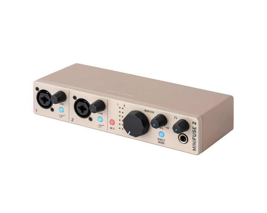 Arturia MiniFuse 2 Compact USB Interface, Champagne