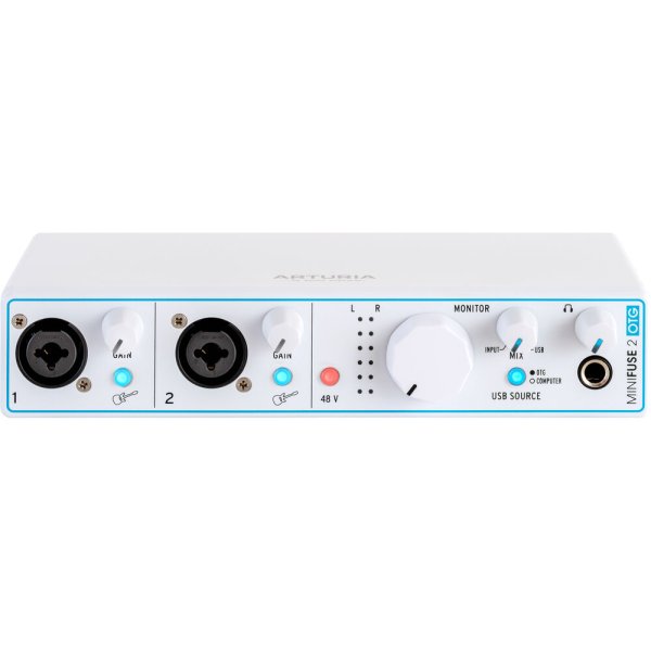 Arturia MiniFuse 2 OTG 2x2 USB-C Audio Interface, White