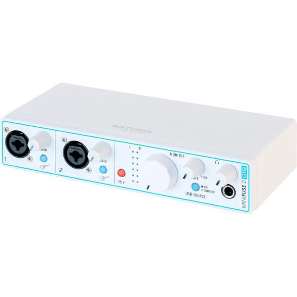 Arturia MiniFuse 2 OTG 2x2 USB-C Audio Interface, White
