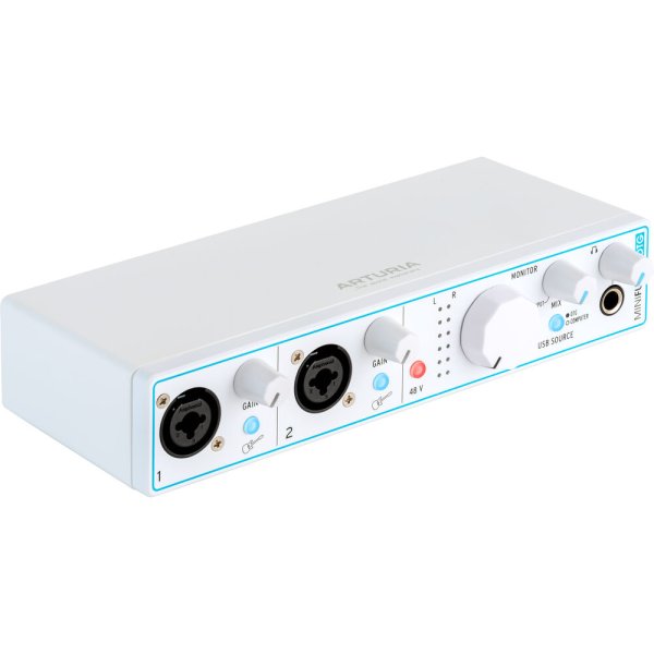 Arturia MiniFuse 2 OTG 2x2 USB-C Audio Interface, White