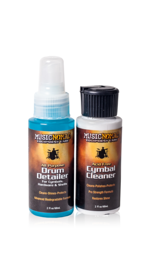 Music Nomad Drum Detailer & Cymbal Cleaner Combo Pack - 2 oz Trial Size