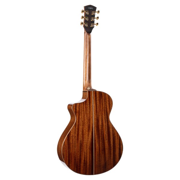 Cort MODERN-BLACK-TBK-CASE Masterpiece Modern Acoustic-Electric Guitar w/Case, Transparent Black