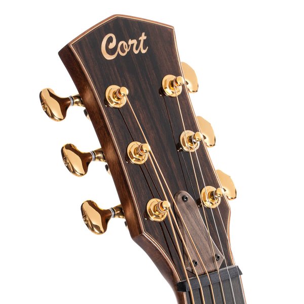 Cort MODERN-BLACK-TBK-CASE Masterpiece Modern Acoustic-Electric Guitar w/Case, Transparent Black