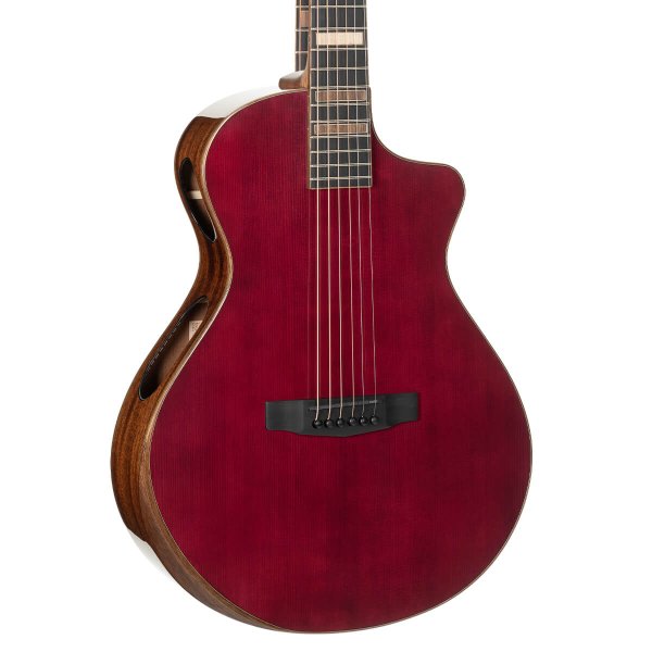 Cort MODERN-BURGUNDY-TBD-CASE Modern Masterpiece Series Acoustic-Electric, Transparent Burgundy