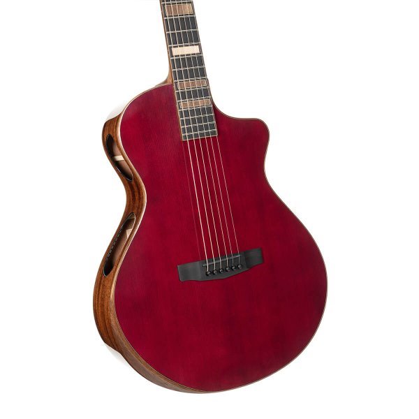 Cort MODERN-BURGUNDY-TBD-CASE Modern Masterpiece Series Acoustic-Electric, Transparent Burgundy