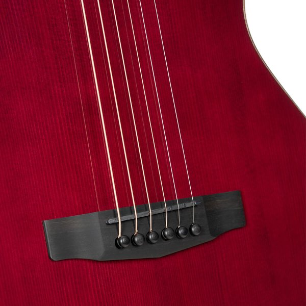 Cort MODERN-BURGUNDY-TBD-CASE Modern Masterpiece Series Acoustic-Electric, Transparent Burgundy