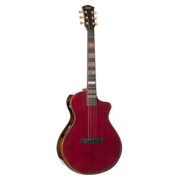 Cort MODERN-BURGUNDY-TBD-CASE Modern Masterpiece Series Acoustic-Electric, Transparent Burgundy