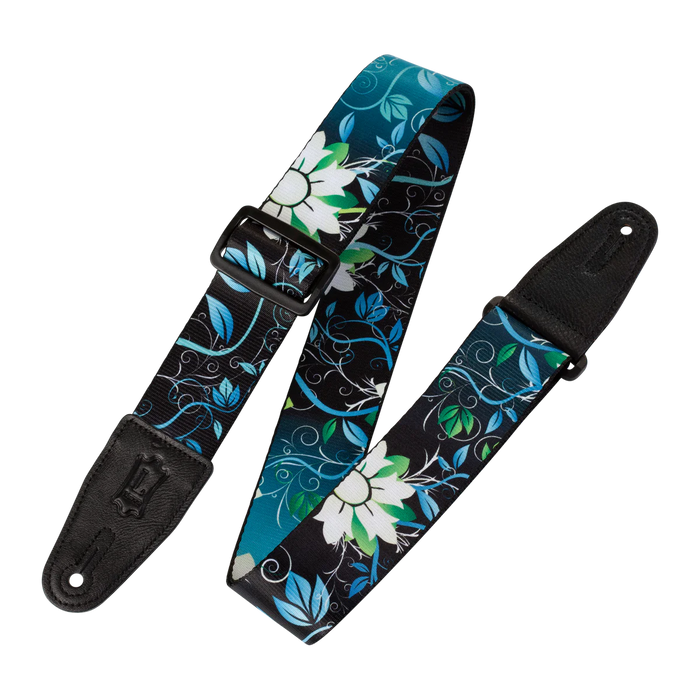 Levy’s polyester guitar strap with printed floral design