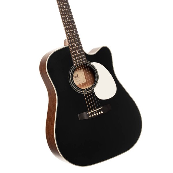 Cort MR500F-CED Acoustic Guitar, Black Satin
