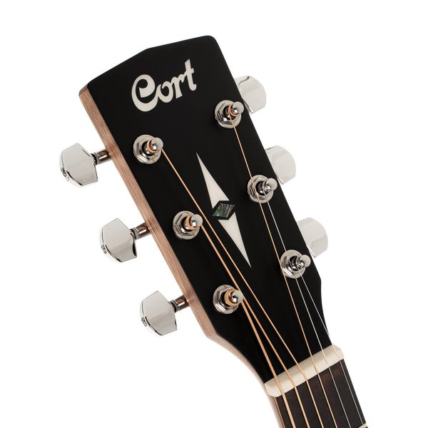 Cort MR500F-CED Acoustic Guitar, Black Satin