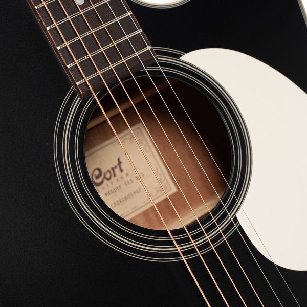 Cort MR500F-CED Acoustic Guitar, Black Satin