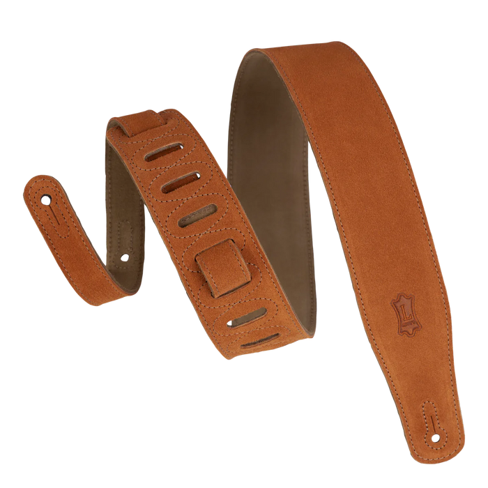 Levy's Simply Suede Series 2 1/2" Wide Guitar Strap, Copper