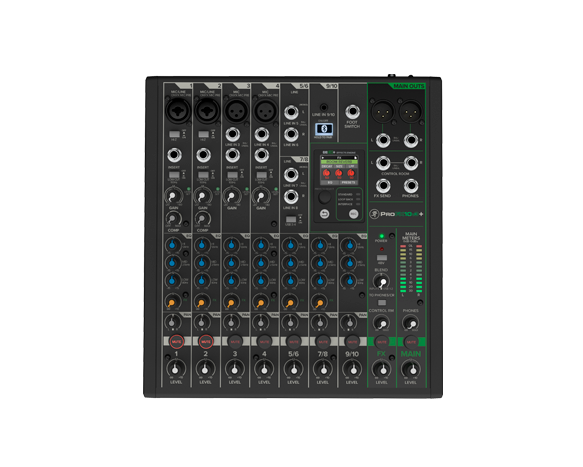 Mackie 10-Channel Analog Mixer with Enhanced FX, USB Recording Modes, & Bluetooth