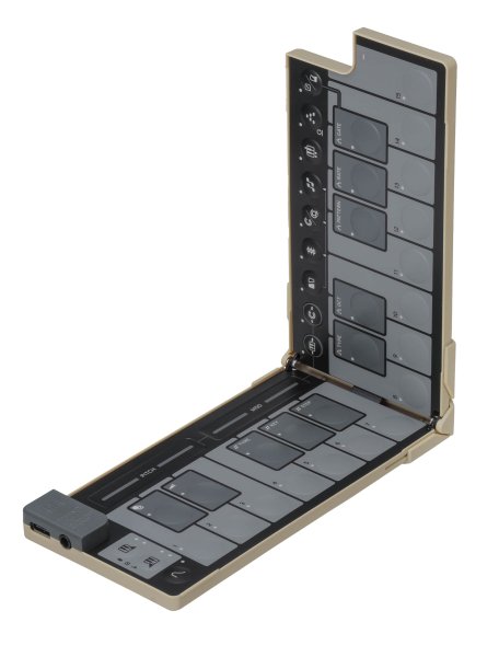 Korg NANOKEYFDSB Nanokey Fold- Foldable MIDI keyboard, Silver