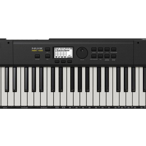 NuX NEK-100 61-Key Portable Keyboard w/ Touch Response, Rechargeable Battery & Bluetooth