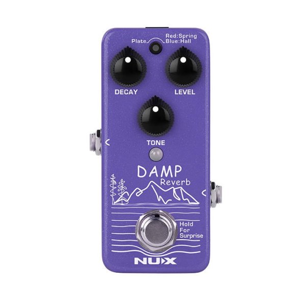 NuX NRV-3 Damp Mini Pedal w/ Three Classic Reverb Models Effects Pedal