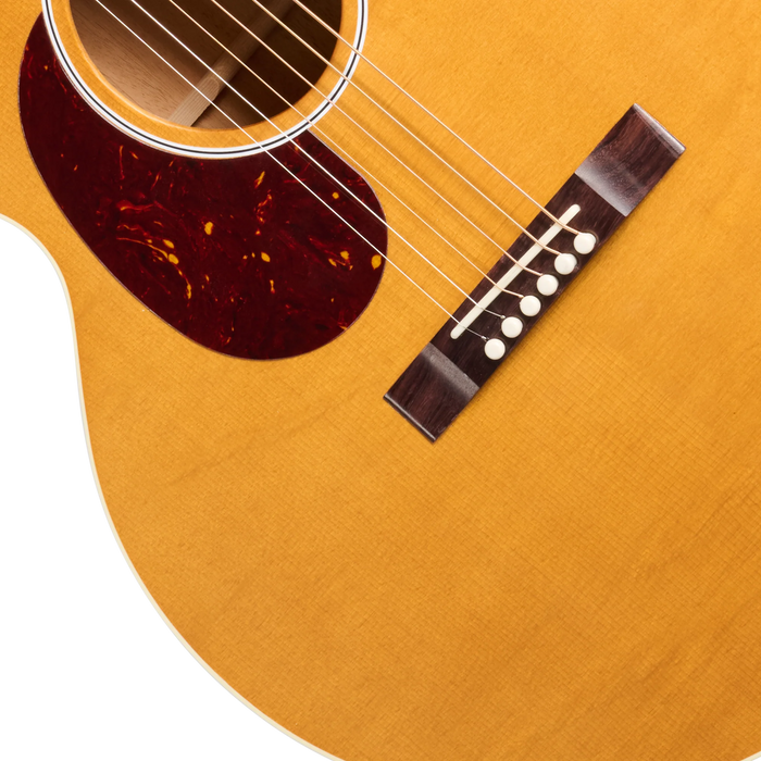 Gibson J-185 Century 12-Fret Left-Handed Acoustic Guitar w/Hardshell Case, Vintage Amber