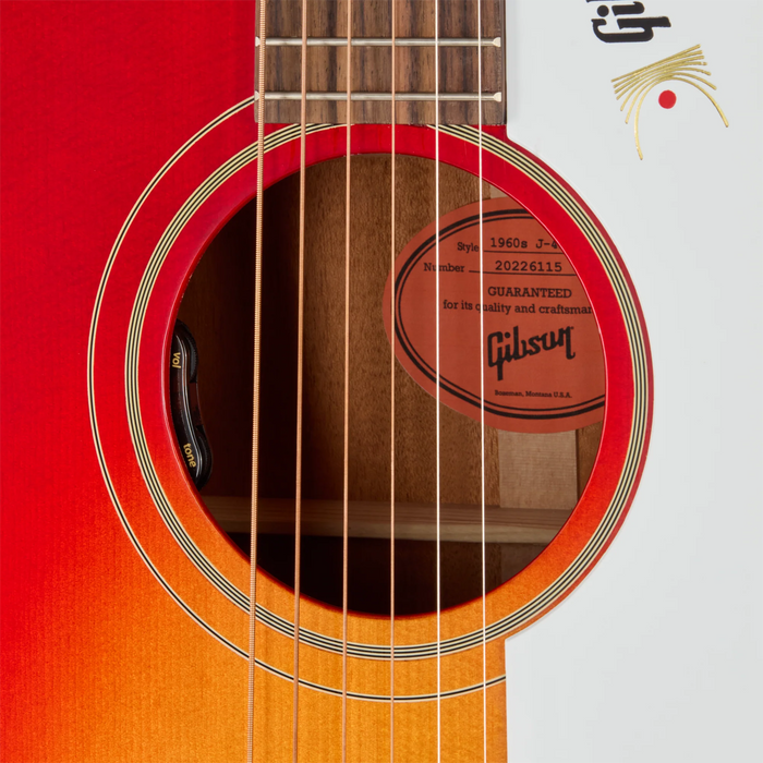 Gibson J-45 60s Original Acoustic-Electric Guitar w/Hardshell Case, Vintage Cherry Sunburst