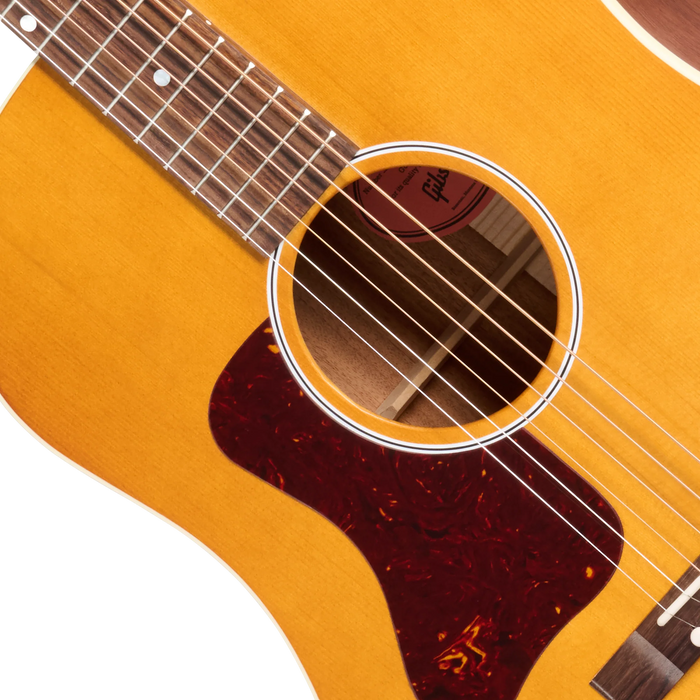 Gibson J-45 Century 12-Fret Left-Handed Acoustic Guitar w/Hardshell Case, Vintage Amber