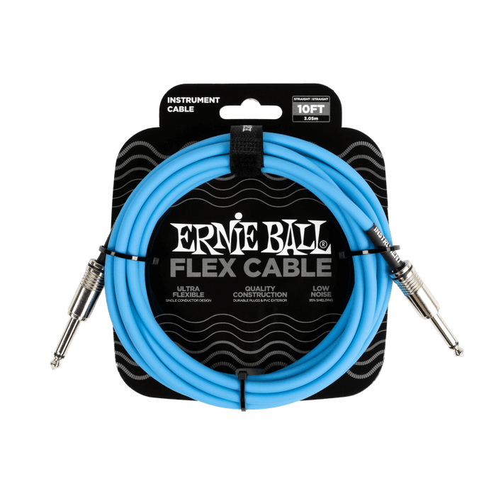 Ernie Ball 10" Flex Instrument Cable  - Blue
