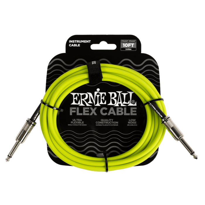 Ernie Ball 10" Flex Instrument Cable - Green