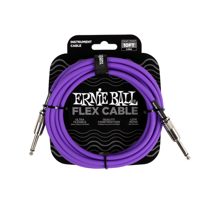 Ernie Ball 10" Flex Instrument Cable - Purple