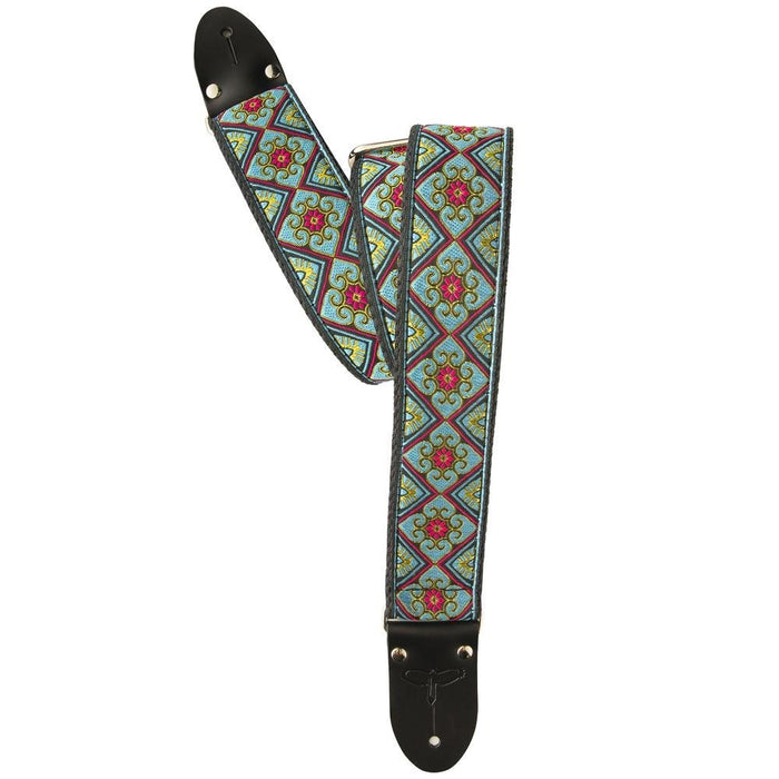 PRS 2" Deluxe Retro Jacquard Strap Sarcelle/Or