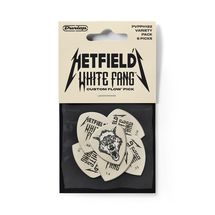 Dunlop PVPPH122 Hetfield's White Fangcustom Flow Pick Variety Pack - 6 Pack