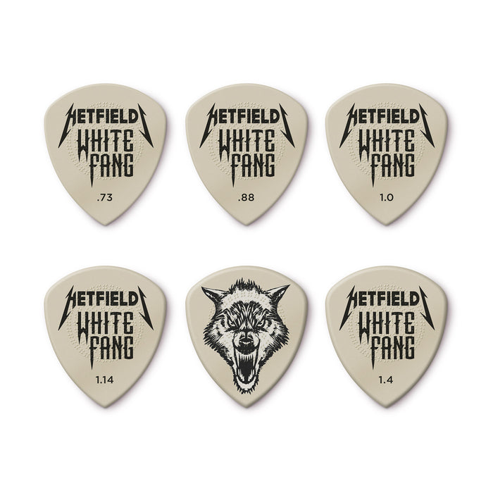 Dunlop PVPPH122 Hetfield's White Fangcustom Flow Pick Variety Pack - 6 Pack