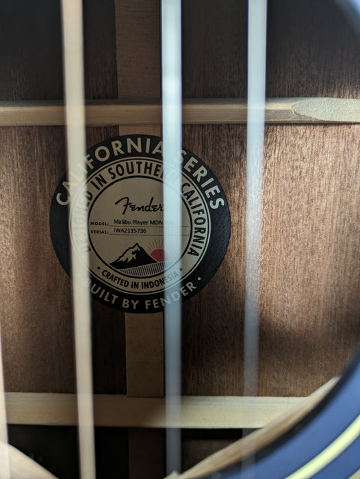 Fender Malibu PlayerAcoustic Guitar Midnight Satin - Used