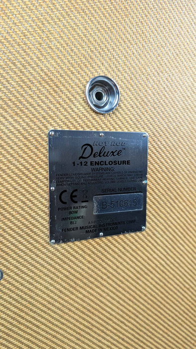 Fender Hot Rod Deluxe 112 Enclosure 80-Watt 1x12" Guitar Speaker Cabinet, Tweed - Used