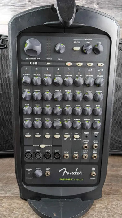 Fender Passport Venue Portable Powered PA System w/Quicklok Stand (pair) Used