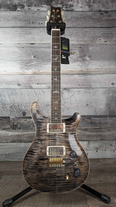 PRS Wood Library McCarty Tremolo w/ 408 Switching Charcoal, Blk Back (Nat Binding) - Stained Neck