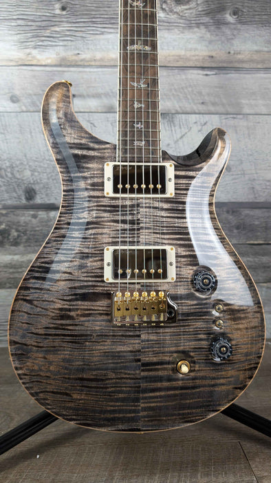PRS Wood Library McCarty Tremolo w/ 408 Switching Charcoal, Blk Back (Nat Binding) - Stained Neck