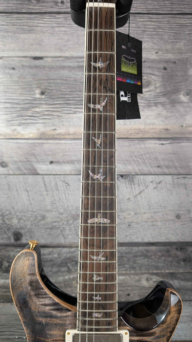 PRS Wood Library McCarty Tremolo w/ 408 Switching Charcoal, Blk Back (Nat Binding) - Stained Neck