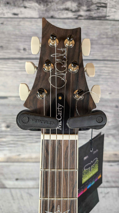 PRS Wood Library McCarty Tremolo w/ 408 Switching Charcoal, Blk Back (Nat Binding) - Stained Neck