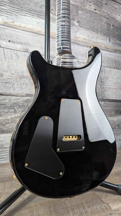 PRS Wood Library McCarty Tremolo w/ 408 Switching Charcoal, Blk Back (Nat Binding) - Stained Neck
